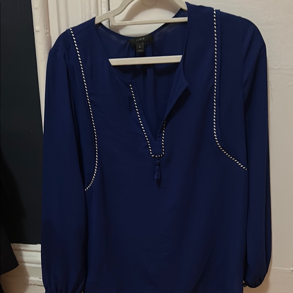 Jcrew Royal Blue Long sleeved Blouse